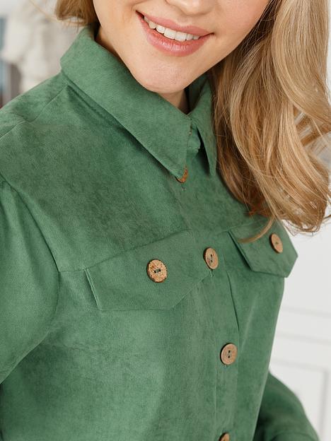 Платье микровельвет «Сафари» Anna Ricco АРК006-2021-110 опт фото 6