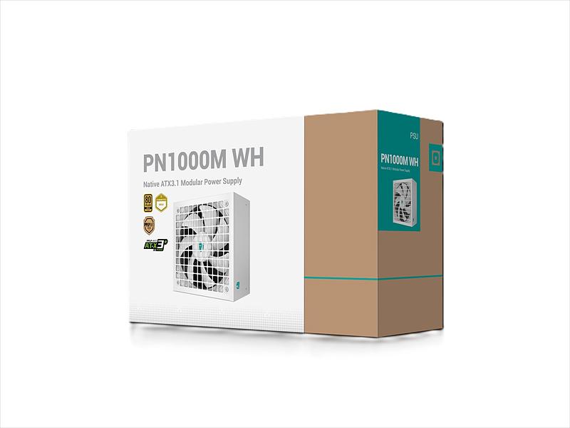 Блок питания Deepcool / GAMERSTORM PN1000M WH (ATX 3.1, 1000W, Full Cable Management, PWM 135mm fan, Active PFC, 80+ GOLD, Active PFC + Full Bridge SRC LLC + DC/DC,Gen5 PCIe, белый) RET фото 1