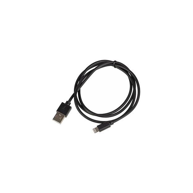 Кабель Lightning (m) - 1м, 2.4A, черный фото 1