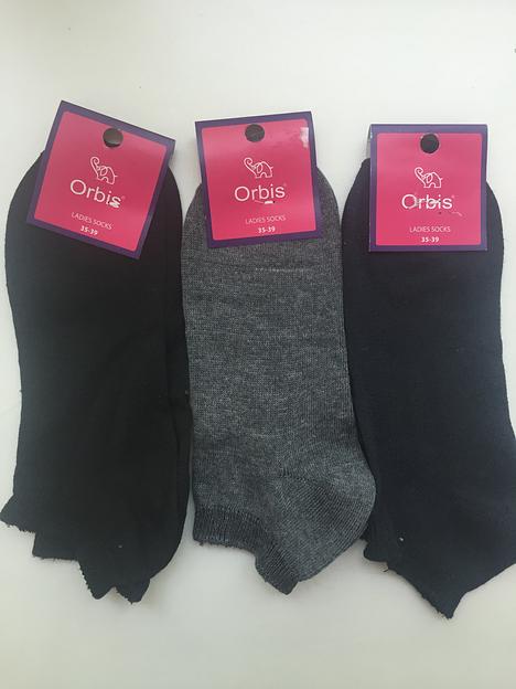 Женские тонкие однотонные экономичные носки (Ассорти) 13400 ОПТ фото 1