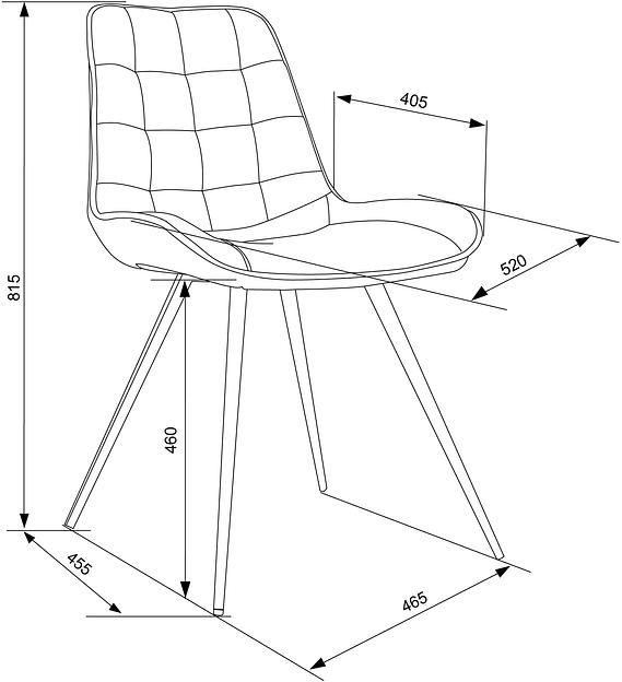 Стул для дома Бюрократ CH-K2_4 комплект 4шт бежевый Holland 06 металл черный на ножках (CH-K2_1/HL07_4) фото 9
