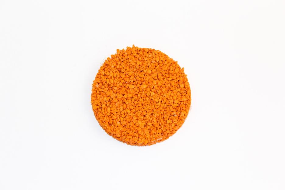 Резиновая крошка EPDM 1,5-3,5 мм оранжевая ОПТ фото 1