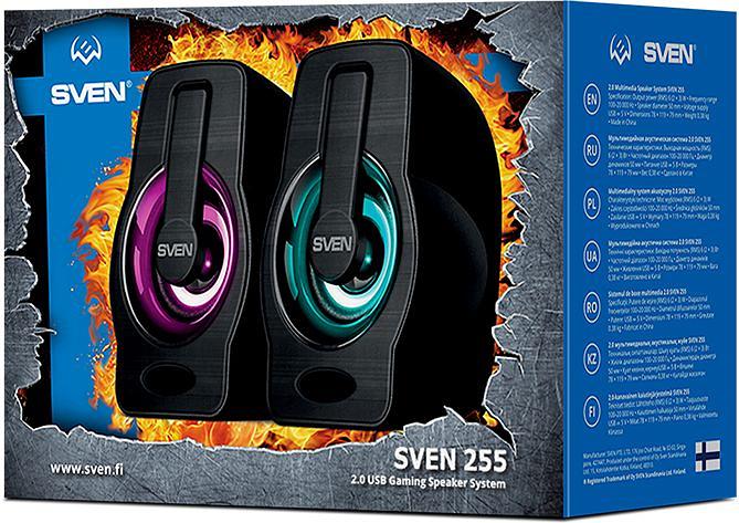 Колонки Sven 255 2.0 черный 6Вт фото 8