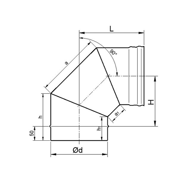 Колено моно 90° фото 2