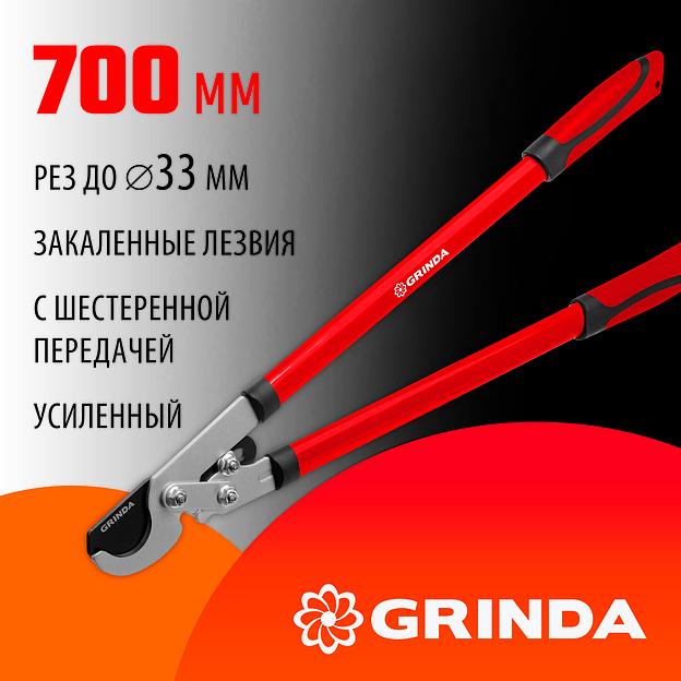 GRINDA RX-700, 700 мм, с шестерённой передачей, закаленные лезвия, усиленный плоскостной сучкорез (8-424105) фото 2