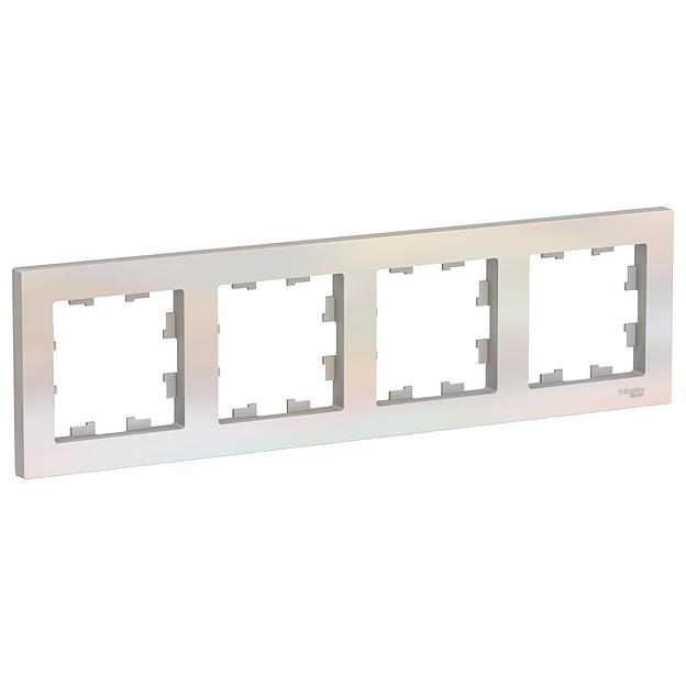 Systeme electric ATN000404 ATLASDESIGN 4-постовая РАМКА, универсальная, ЖЕМЧУГ фото 1