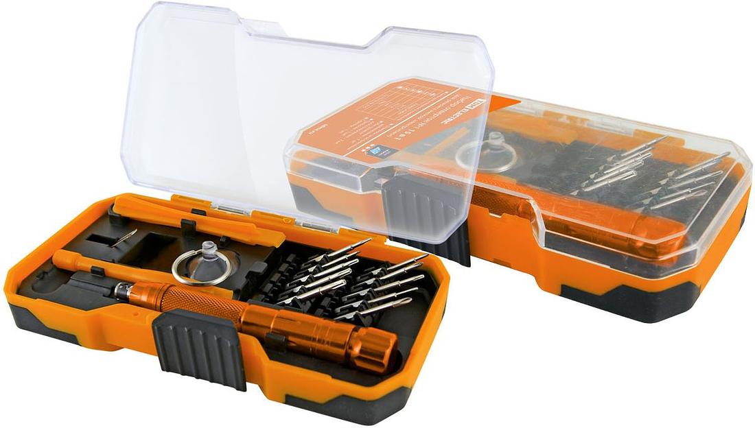 Набор, отвертка с битами для мелкой электроники, №1, 15 предметов "Алмаз" TDM фото 1