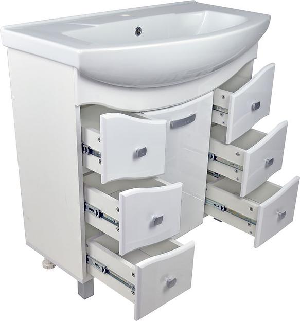 Тумба Элегант 75 DORATIZ 9911.009, белая, под умывальник Элеганс 75 фото 4