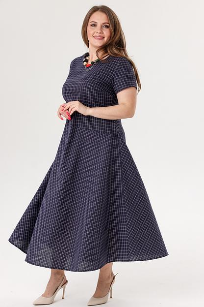 Платье женское 6084/03/Темно-синий, белый фото 2
