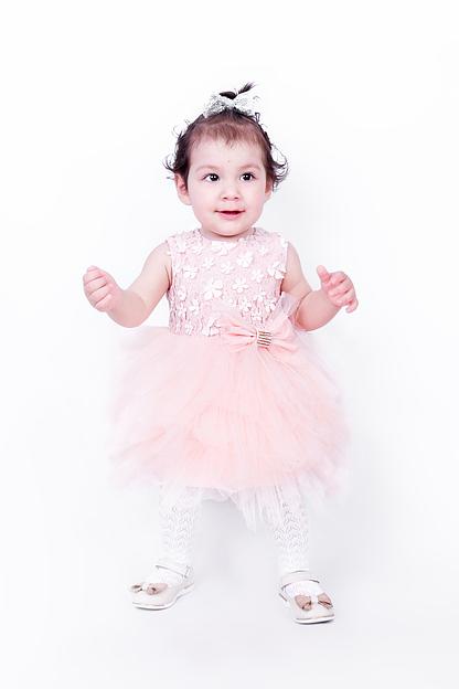 Платье «Её малышество» для девочек нарядное, розовый, 86 фото 6