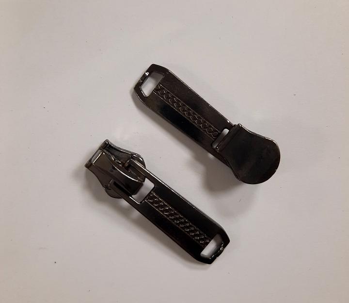 Бегунок мет. молн. №5  Темный никель фото 1