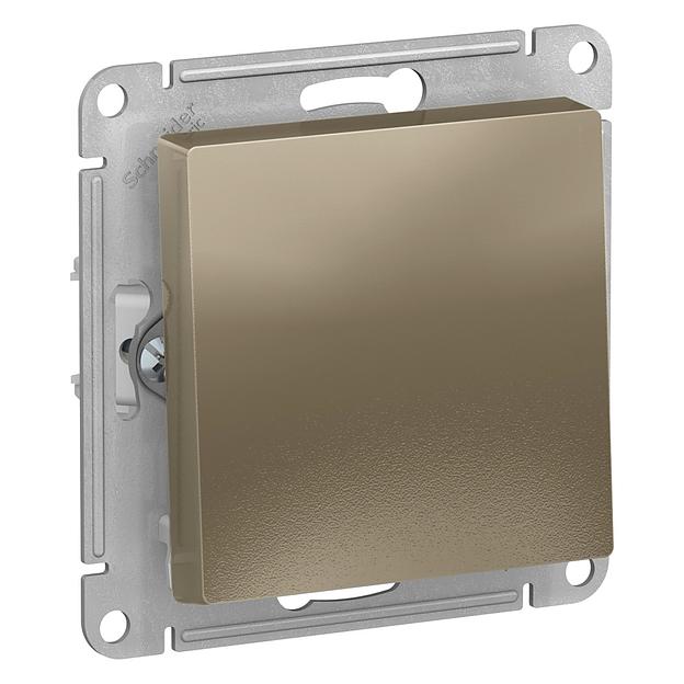 Systeme electric ATN000511 ATLASDESIGN 1-клавишный ВЫКЛЮЧАТЕЛЬ, сх.1, 10АХ, механизм, ШАМПАНЬ фото 1