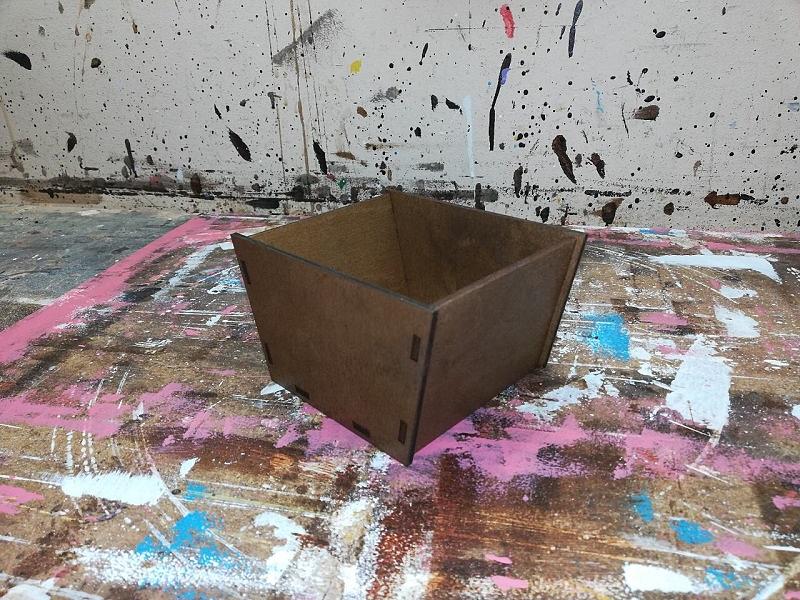 Корзинка для подачи 120*120 мм. h=100 мм. дерево (РС15) /1/ фото 1