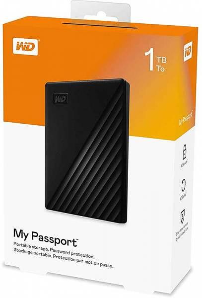WD Portable HDD 1TB My Passport WDBYVG0010BBK-WESN 2,5" USB 3.0 black фото 1