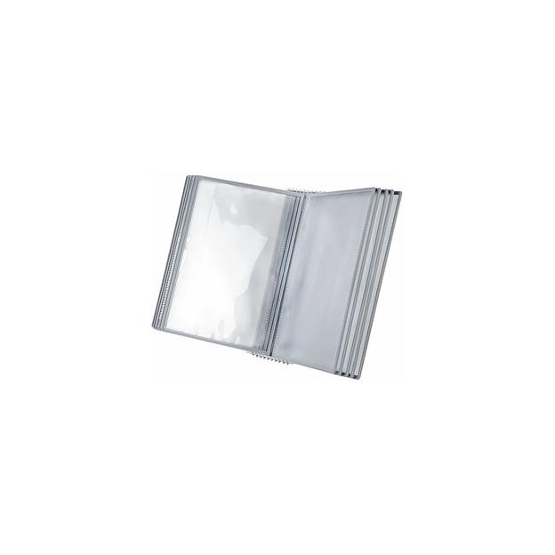 Демосистема для демонстрационных панелей STAFF 238217 настенная, 10 панелей A4, пластик/металл, серый фото 1