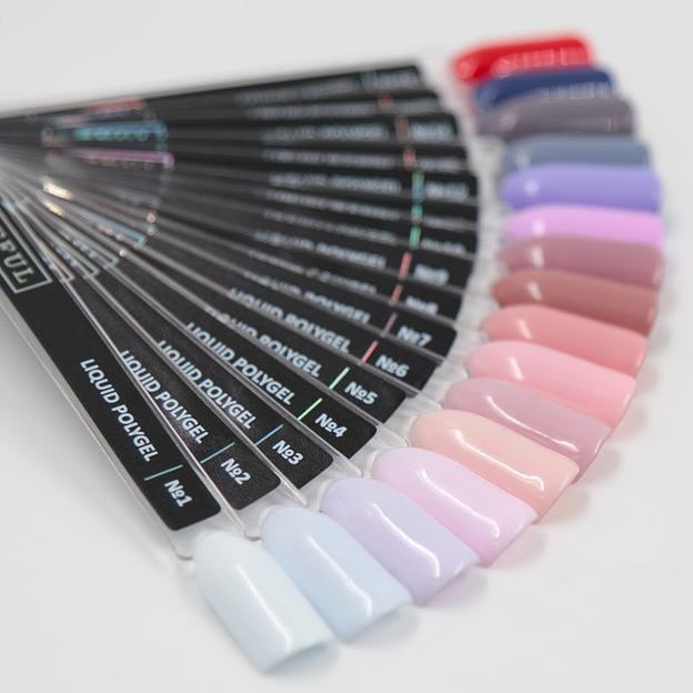 Коллекция жидких полигелей (прозрачный, камуфлирующий, цветной) BEFUL ОПТ фото 1