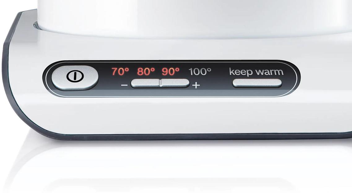 Чайник электрический Bosch TWK8611P 1.5л. 2400Вт белый/серебристый корпус: металл/пластик фото 5