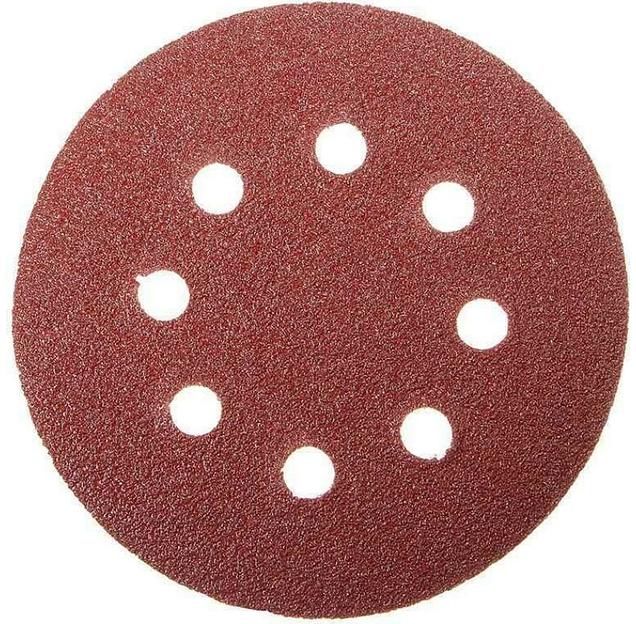 Круг абразивный TOOLBERG на велюр. основе перфорированный d125мм 8 отв. Р100 (10шт) фото 1