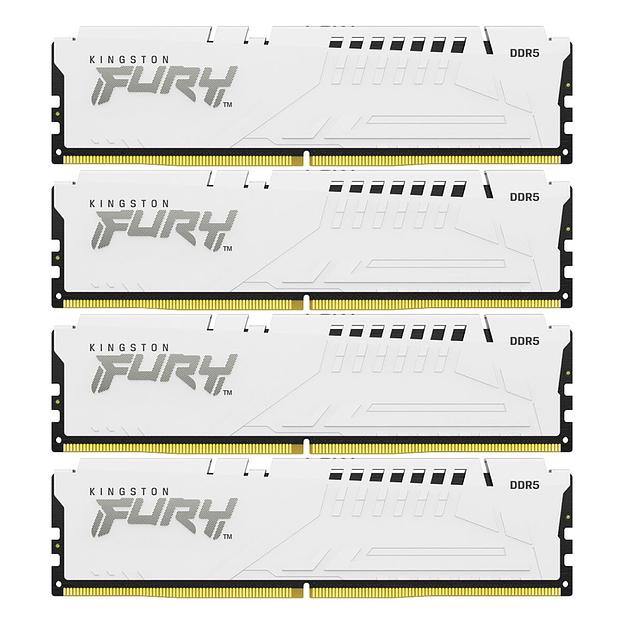 Модуль памяти Kingston 128GB DDR5 5200MHz DIMM FURY Beast White (4х32gb), CL40 фото 1