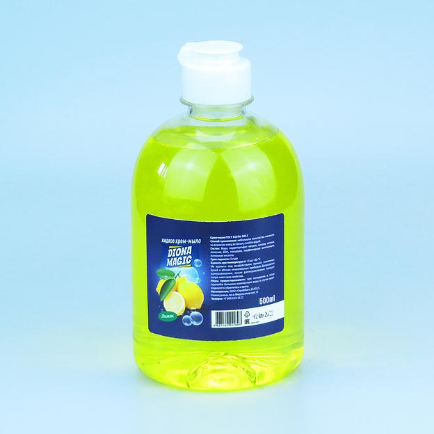 Жидкое крем-мыло Diona Magic лимон ПЭТ 500мл(пуш-пул) фото 2