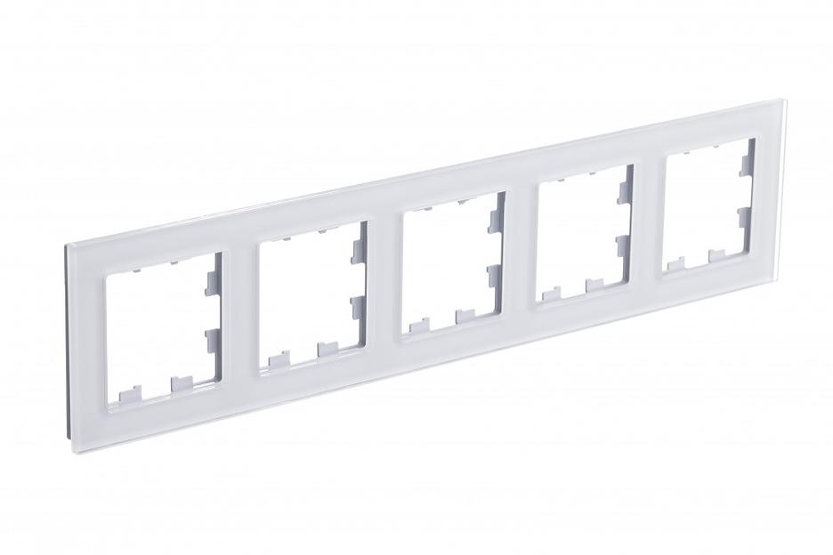 ATLASDESIGN NATURE рамка пятипостовая, ОРГАНИЧЕСКОЕ СТЕКЛО БЕЛЫЙ фото 1