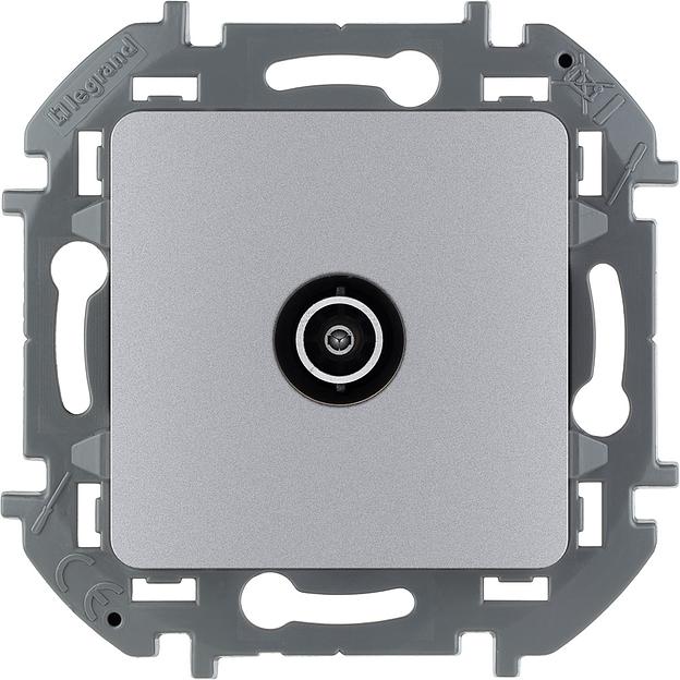 Legrand 673862 Розетка TV - проходная - 14 дБ - 5-862 мГц - INSPIRIA - алюминий фото 1