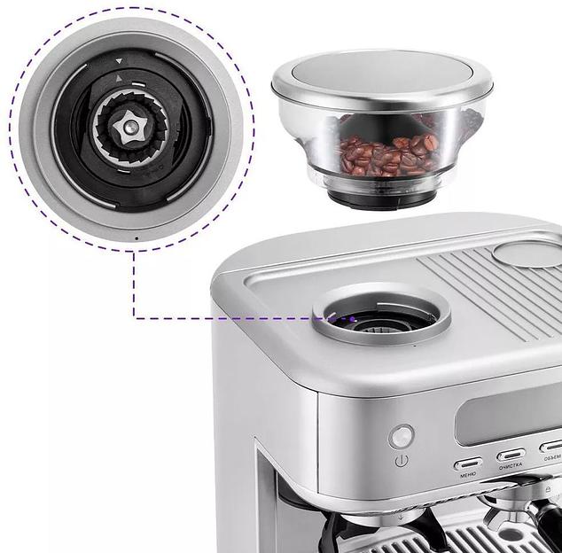 Кофемашина Kitfort КТ-7113 1480Вт нержавеющая сталь фото 5