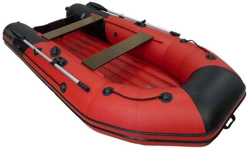 Лодка Таймень NX 3200 НДНД, 3200*1500*420 мм., цвет: красный-черный фото 1
