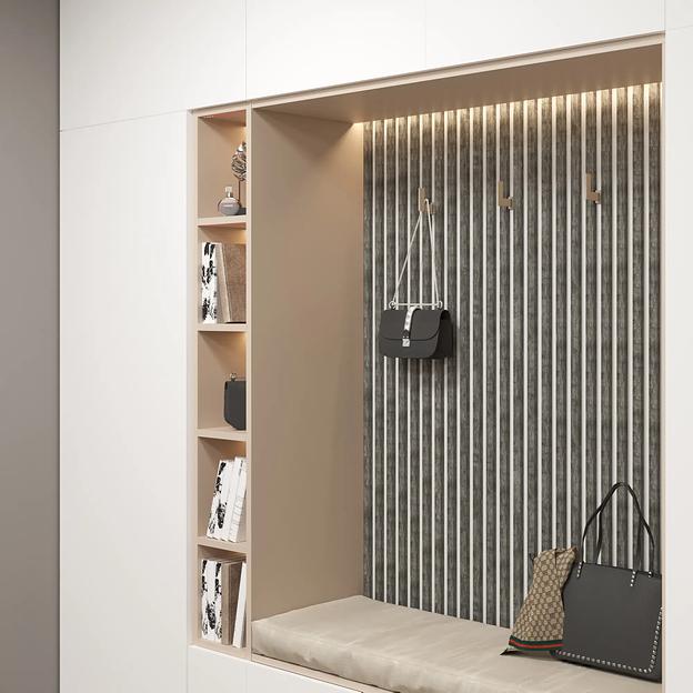 Интерьерная рейка МДФ STELLA «Милана Рекесс» Нью-Йорк, 27х19х2680 мм (упаковка 8 шт) ОПТ фото 3