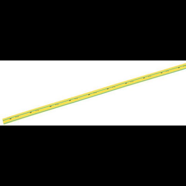 Трубка термоусаживаемая ТТУ 12/6 желто-зеленая (1м) фото 1