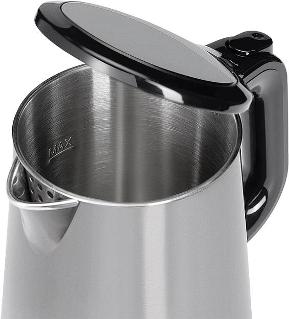 Чайник электрический Scarlett SC-EK21S58 1л. 1200Вт черный корпус: металл/пластик фото 2