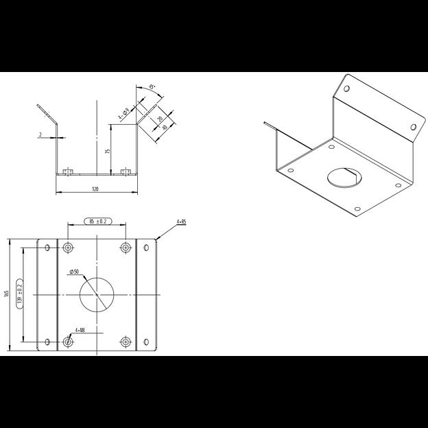 Крепление на внешний угол для поворотных камер OMNY фото 2
