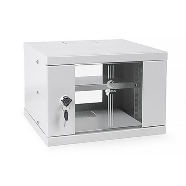 Cabeus WSC-4U Шкаф телекоммуникационный настенный 10" 4U 326x300x225mm (ШхГхВ) дверь стекло фото 1