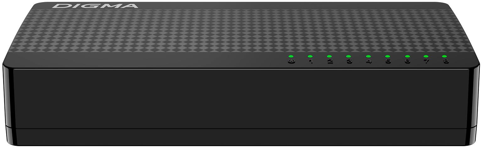 Коммутатор Digma DSW-308FE 8x100Mb неуправляемый фото 1