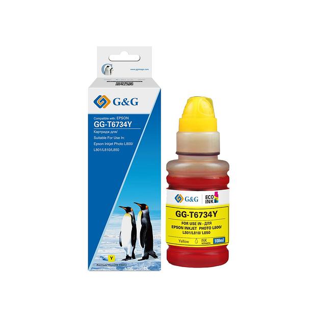 Чернила G&G, аналог Epson C13T67344A желтые 100 ml фото 1