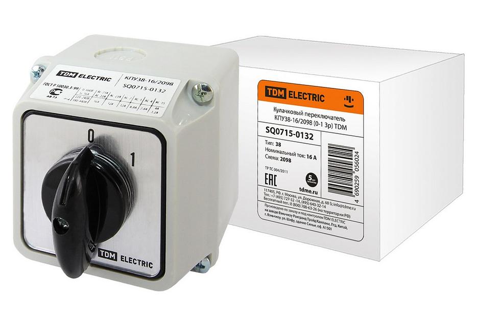 Кулачковый переключатель КПУ38-16/2098 (0-1 3р) фото 1