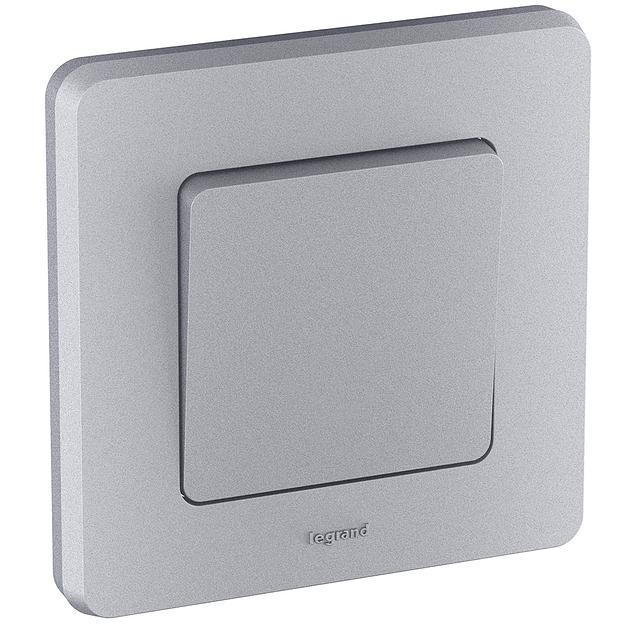 Legrand 673602 Выключатель одноклавишный - INSPIRIA - 10 AX - 250 В~ - алюминий фото 5