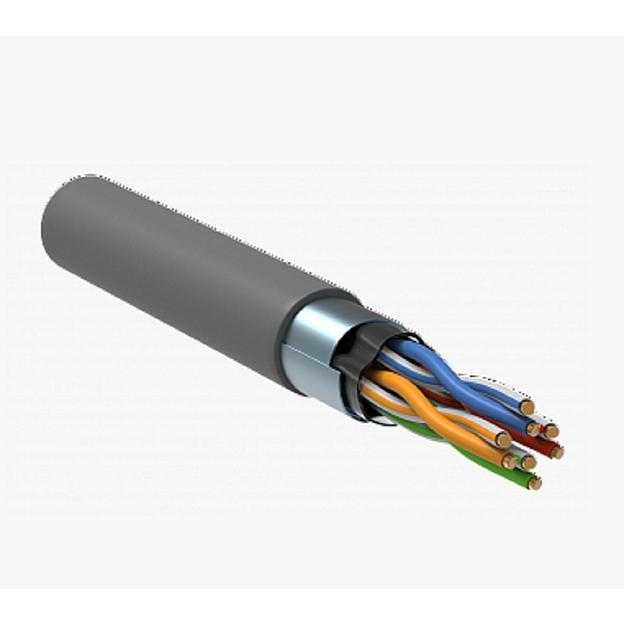 Кабель витая пара Bion BCL-F5480-181 F/UTP, кат.5e, 4x2x0,48 мм AWG 24, медь, одножильный, PVC, для внутренней прокладки, 305м, серый фото 1