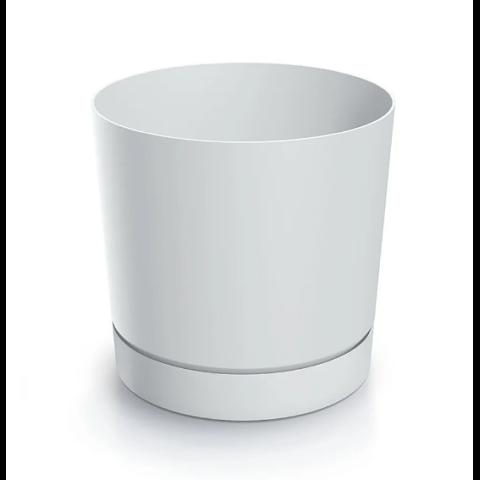 Горшок круглый с поддоном Tubo P DPOP |, белый (DPOP150) фото 1