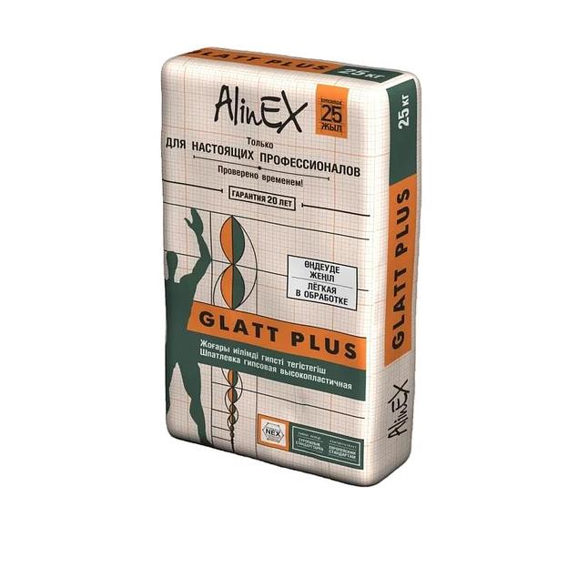 Гипсовая шпаклёвка AlinEX «Glatt Plus», 25 кг фото 1