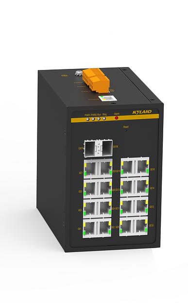 Управляемый коммутатор c 2 слотами 100/1000Base-X SFP, 16 портами 10/100/1000Base-T(X) (разъем RJ45), два входа питания 24/48 В пост. фото 1