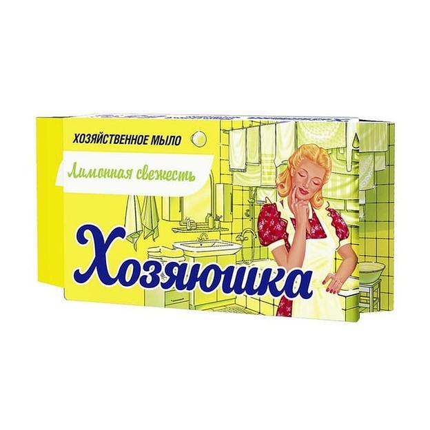 Гомельский жировой комбинат мыло хоз хозяюшка лимонная свежесть для стирки и удаления пятен, 65% 180г фото 1