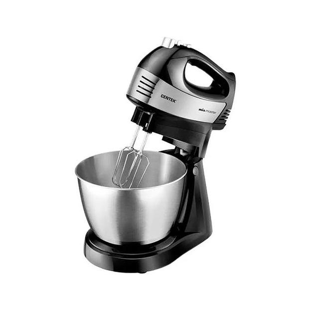 Миксер с чашей  Centek  CT-1124  600W  5 скоростей +турбо  чаша 3.0л  Черный  Сталь фото 1