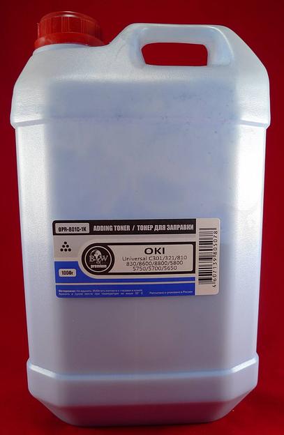 Тонер OKI Univ C301/321/810/830/8600/8800/5800/5750/5700/5650 Cyan (кан. 1кг) B&W Premium Tomoegawa фас.Россия фото 1