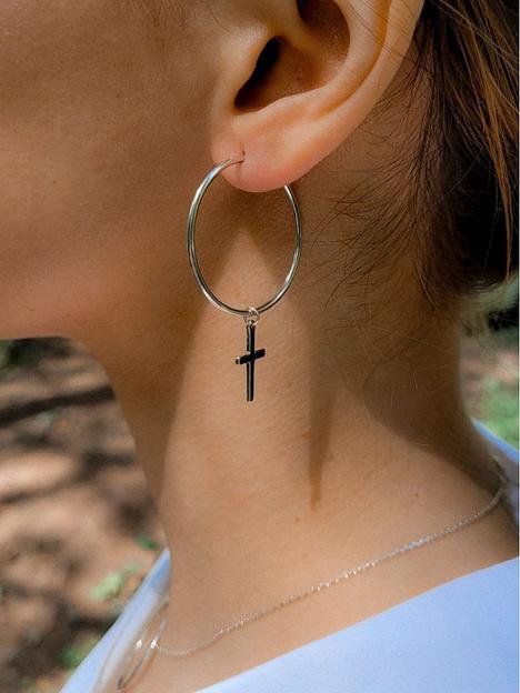 Серьги конго с подвеской из серебра 925 фото 2