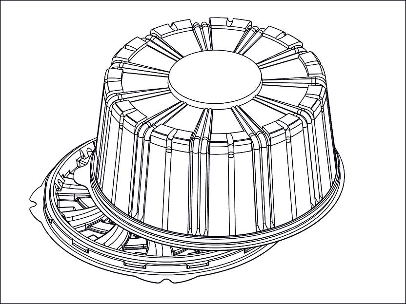 Упаковка для торта УТ-77 круглая ОПТ фото 2