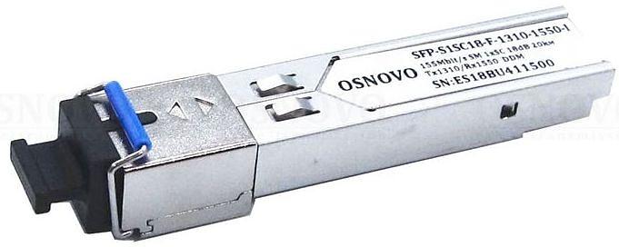 Трансивер OSNOVO SFP-S1SC18-F-1310-1550-I фото 1
