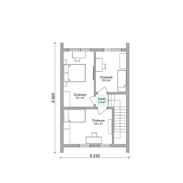 Проект дома «Барнхаус 7» white box фото 3