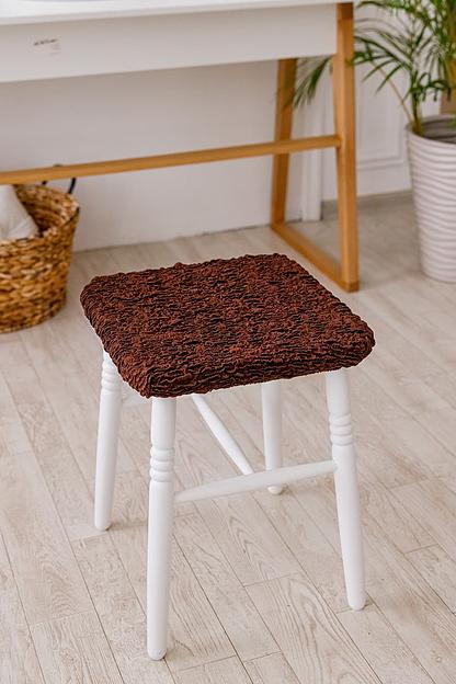 Чехол на табурет Чехлы&Пледы «Виктория» шоколадный махагон (2 шт) ОПТ фото 1