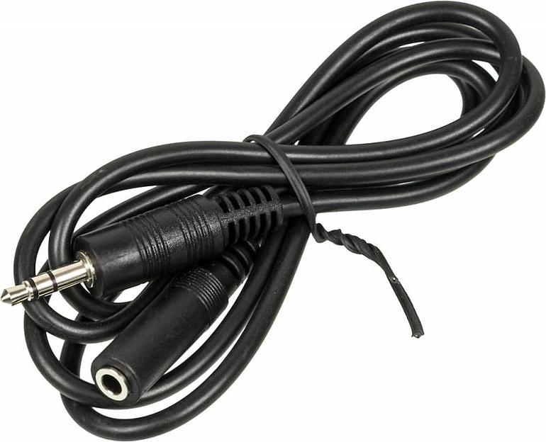 Кабель аудио Ningbo JAAC003-1 Jack 3.5 (m)/Jack 3.5 (f) 1м. черный фото 1